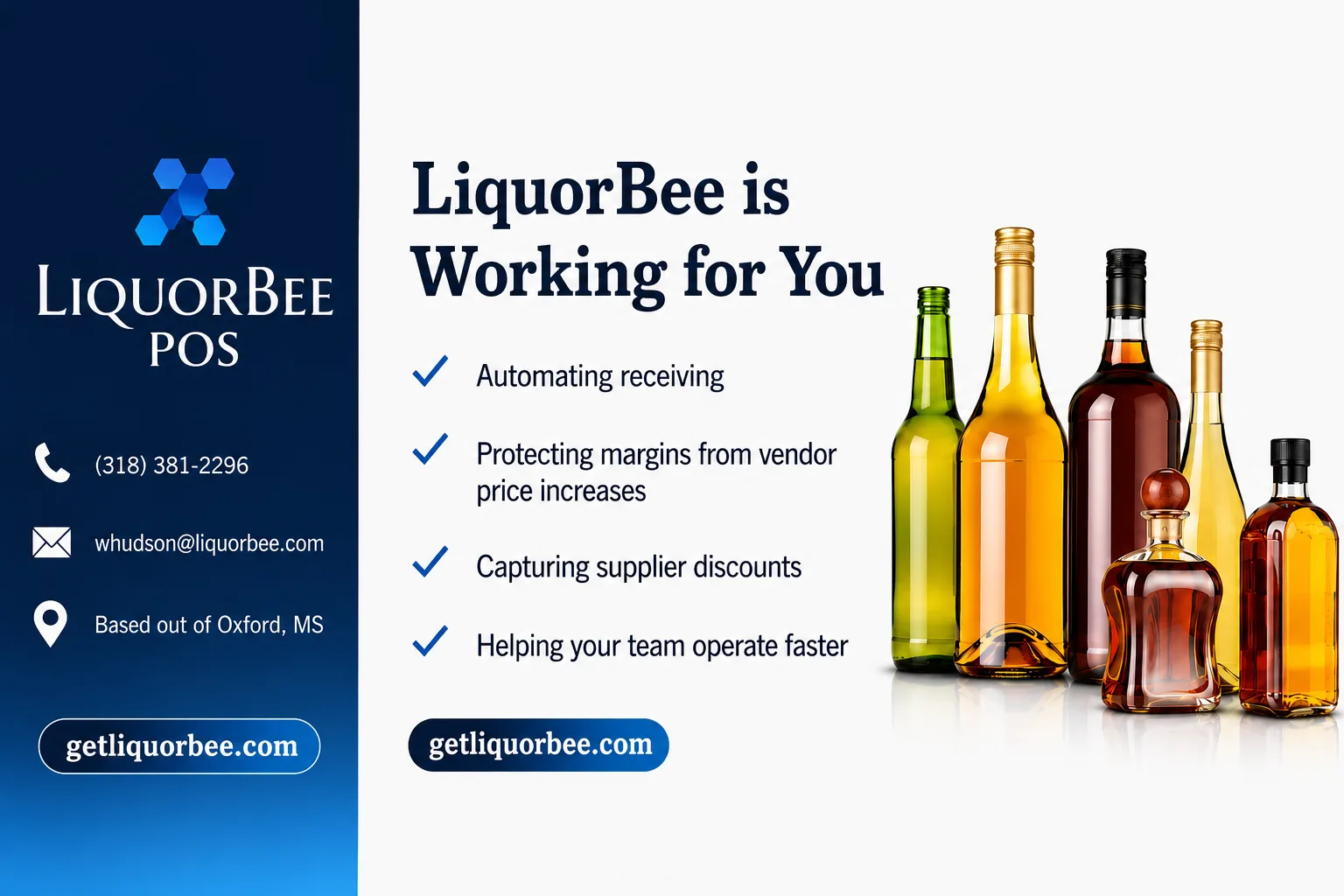 Front of the LiquorBee product flyer